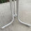 Miniature : Table de bistrot ronde bois et acier blanc pied central  tulipe 60cm