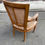 Miniature : Fauteuil en bois massif et velours style Louis XVI