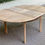 Miniature : Table à manger scandinave ronde extensible rénovée frêne clair 172cm