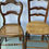 Miniature : 4 chaises de salle à manger en bois massif et paille différentes
