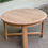 Miniature : Table à manger scandinave ronde extensible rénovée pieds croisés 162cm