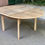 Miniature : Table à manger scandinave ronde extensible rénovée frêne clair 172cm