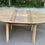 Miniature : Table à manger scandinave ronde extensible rénovée frêne clair 172cm