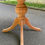 Miniature : Table à manger ronde extensible pied central rénovée en bois brut 150cm
