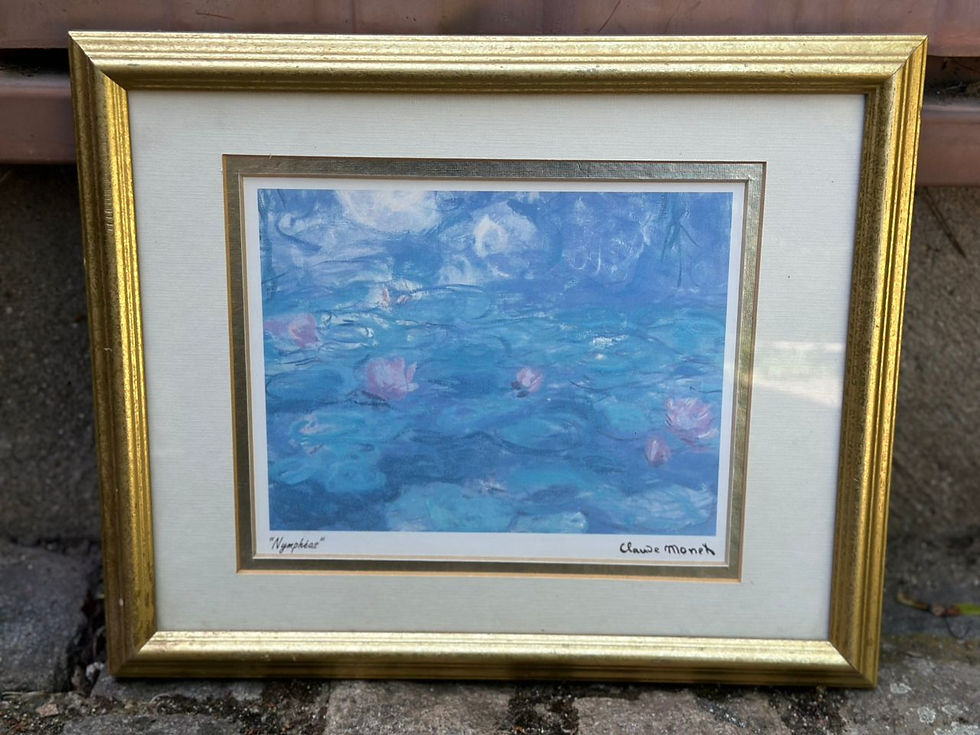 Miniature : Tableau Claude Monet reproduction les Nymphéas 39x32cm