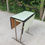 Miniature : Table de cuisine pliable et extensible en acier et bois vert aqua
