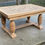 Miniature : Table de monastère art déco extensible rénovée en chêne brut 250cm