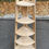 Miniature : Étagère d'angle vintage en quart de rond en bois massif 5 niveaux