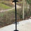 Miniature : Porte manteau design noir en métal rond 170cm