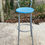 Miniature : Tabouret de bar en acier gris et bleu 80cm