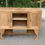 Miniature : Vitrine vaisselier vintage en bois massif art déco 1950