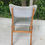 Miniature : Chaise de bureau scandinave bois massif et cuir skaï gris