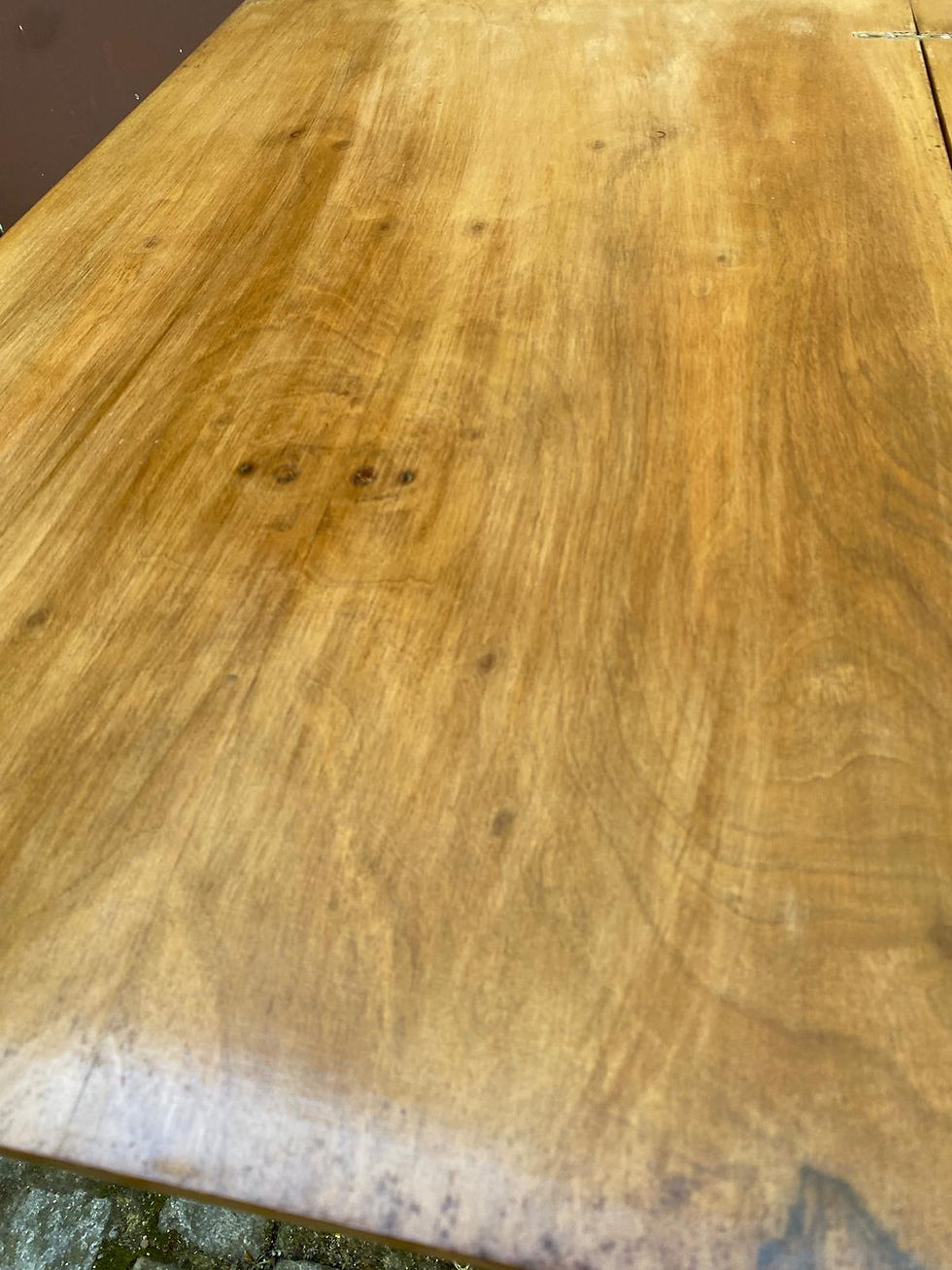 Miniature : Table portefeuille vintage Louis XV extensible avec rangement en noyer du 19ème