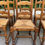 Miniature : 6 chaises bois massif clair et paille dossier haut type ferme