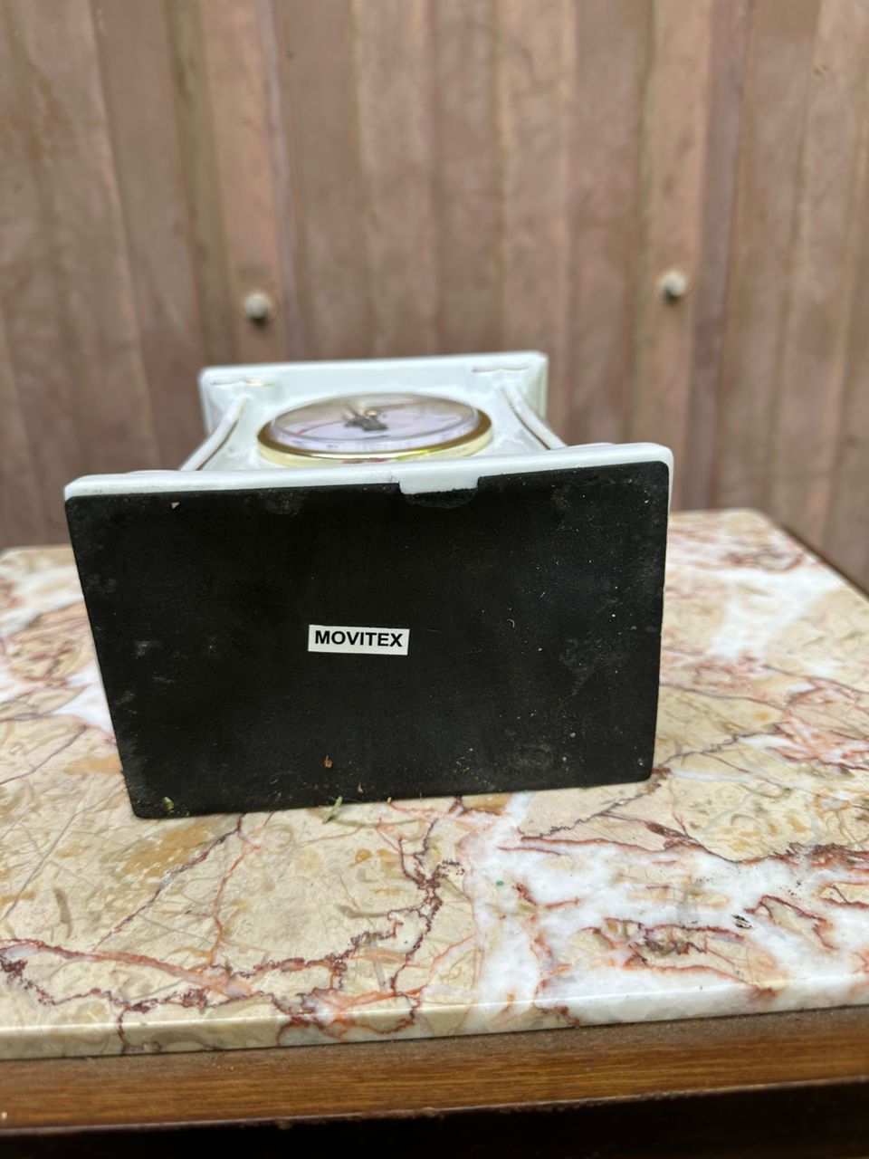 Miniature : Horloge Movitex en porcelaine blanche 1980