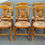 Miniature : 6 chaises landaises à crosses bois massif et paille