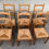 Miniature : 6 chaises bois massif clair et paille dossier haut type ferme