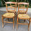 Miniature : 4 chaises bois massif chêne moyen et paille style Louis Philippe