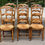 Miniature : 6 chaises bois massif et paille dossier sculpté papillon