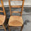 Miniature : 2 chaises bois massif chêne foncé et paille éléphant haut