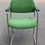 Miniature : Fauteuil de bureau scandinave tissu vert et acier courbé