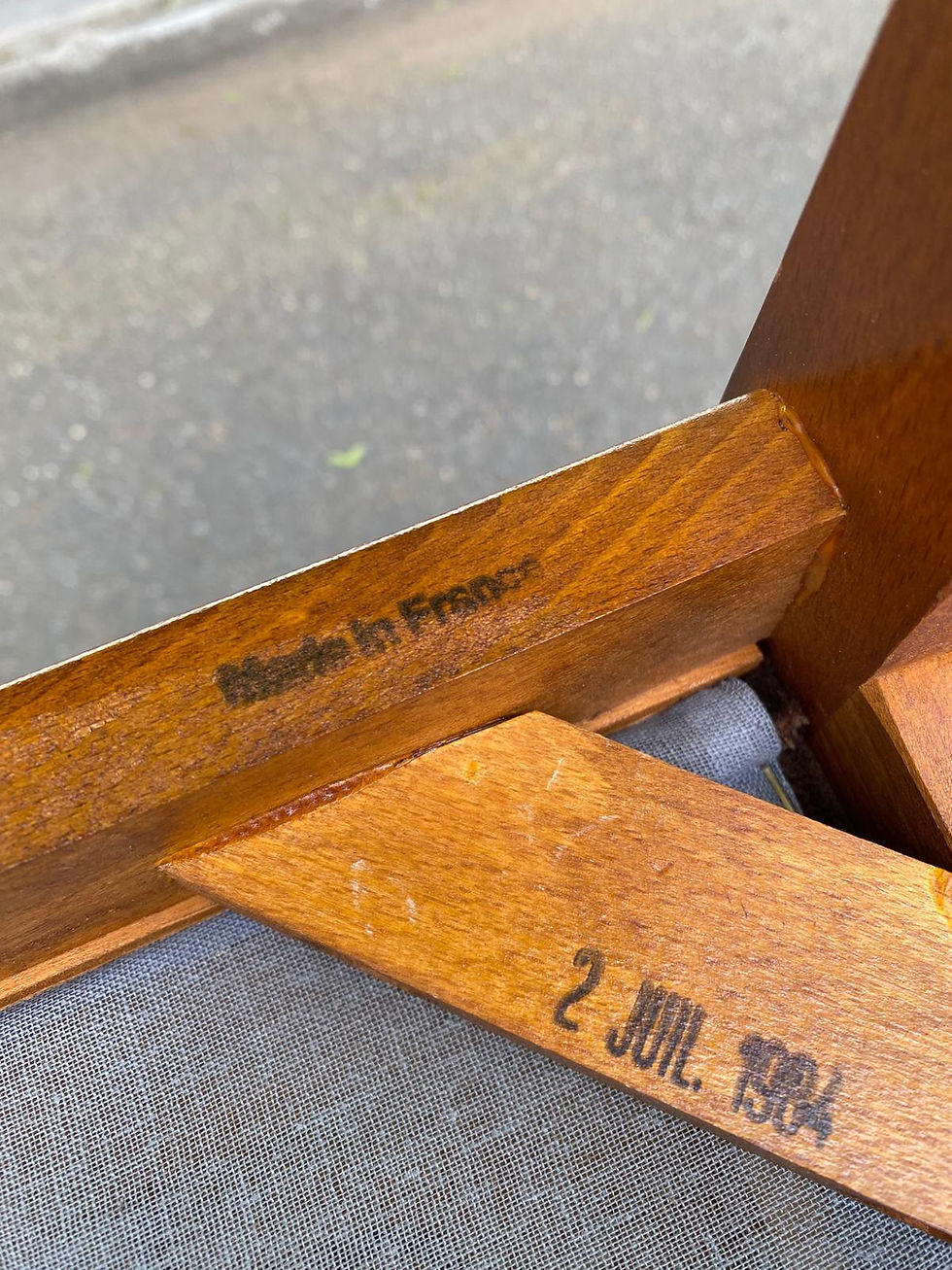 Miniature : 6 chaises de salle à manger Louis Philippe bois massif et velours marron