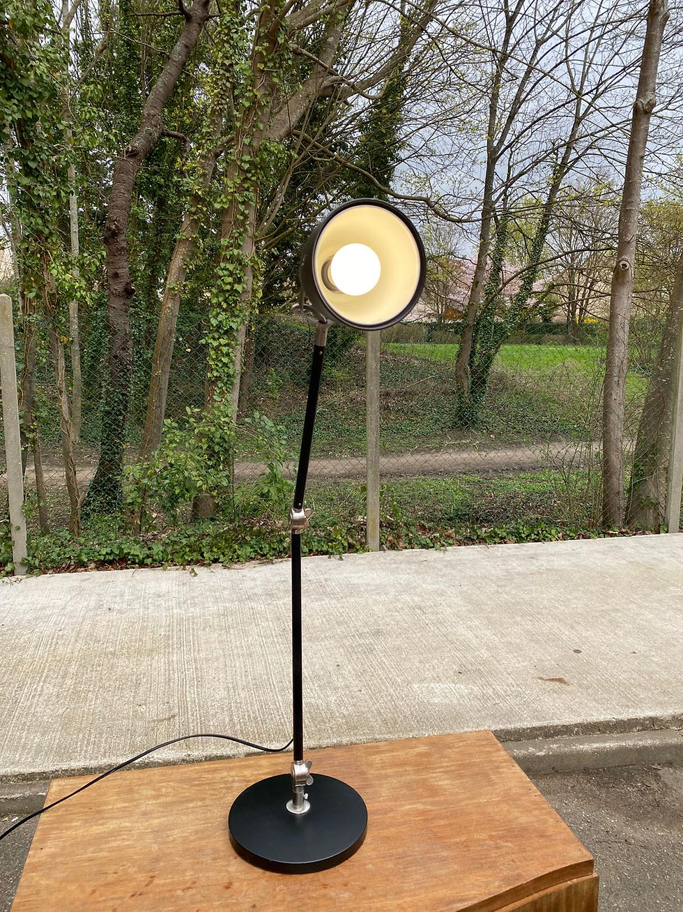 Miniature : Lampe de bureau scandinave pliable ikea hektar en acier noir