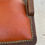 Miniature : Lot de 4 chaises gondole art déco en bois massif chêne cuir skaï bordeaux