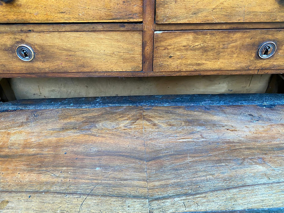 Miniature : Bureau bonheur du jour avec rangements du 19ème en bois massif