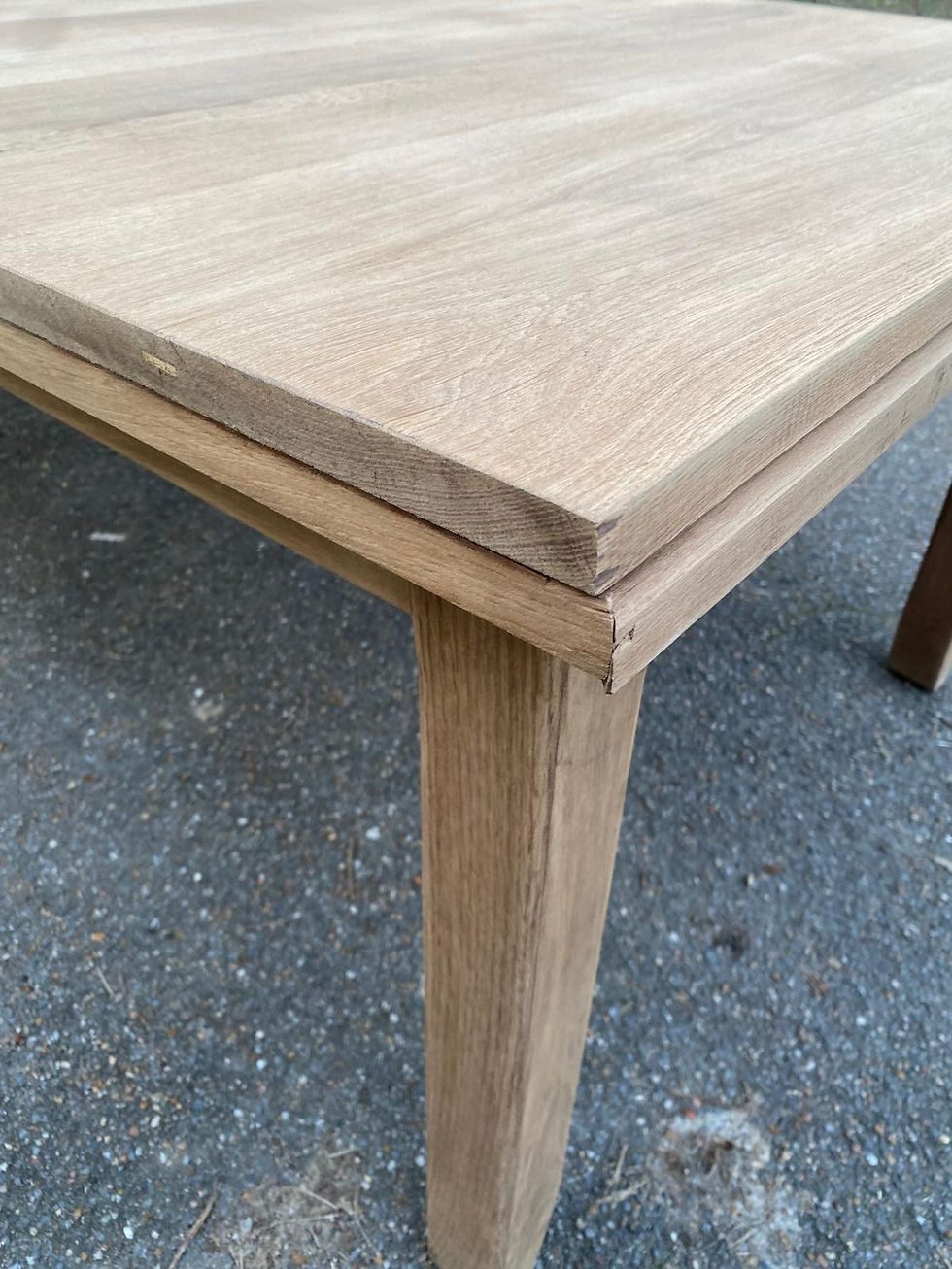 Miniature : Table à manger de ferme extensible rénovée en chêne massif du 19ème 250-350cm