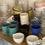 Miniature : Différents bocaux en verre, tasses et carafes