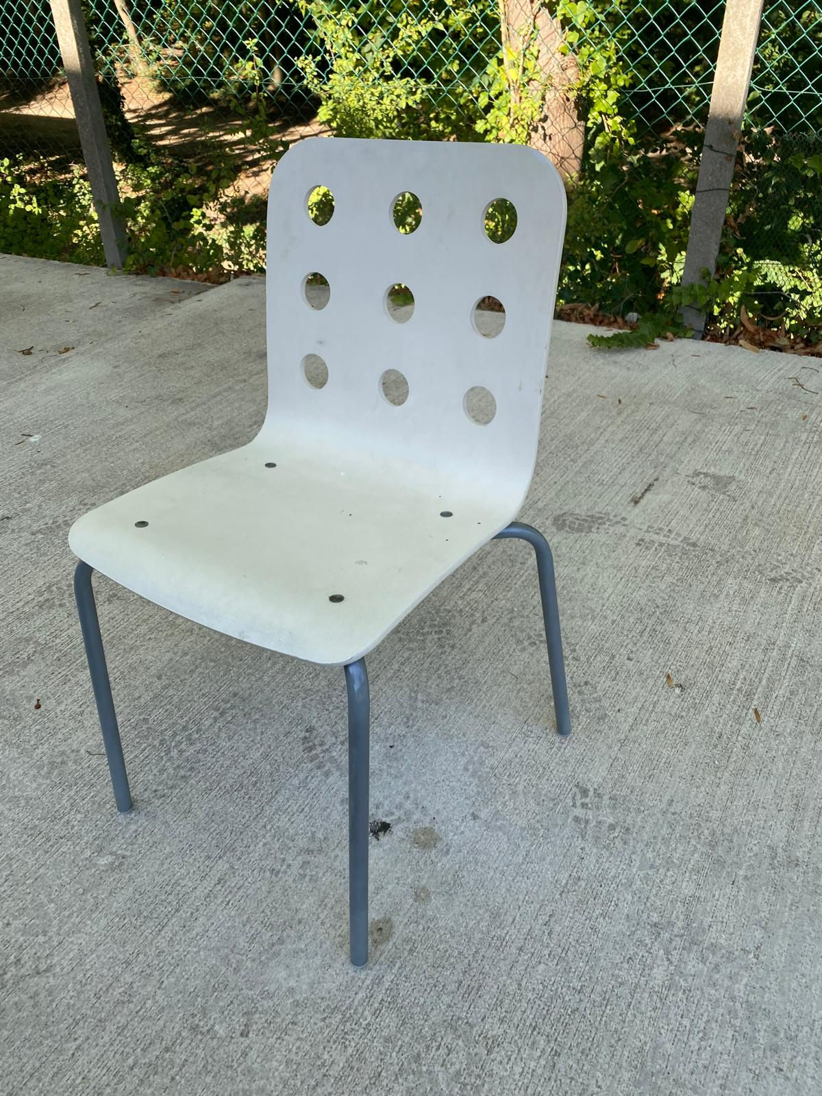 Chaise de Bureau / Cuisine Blanche Empilable – IKEA Herman