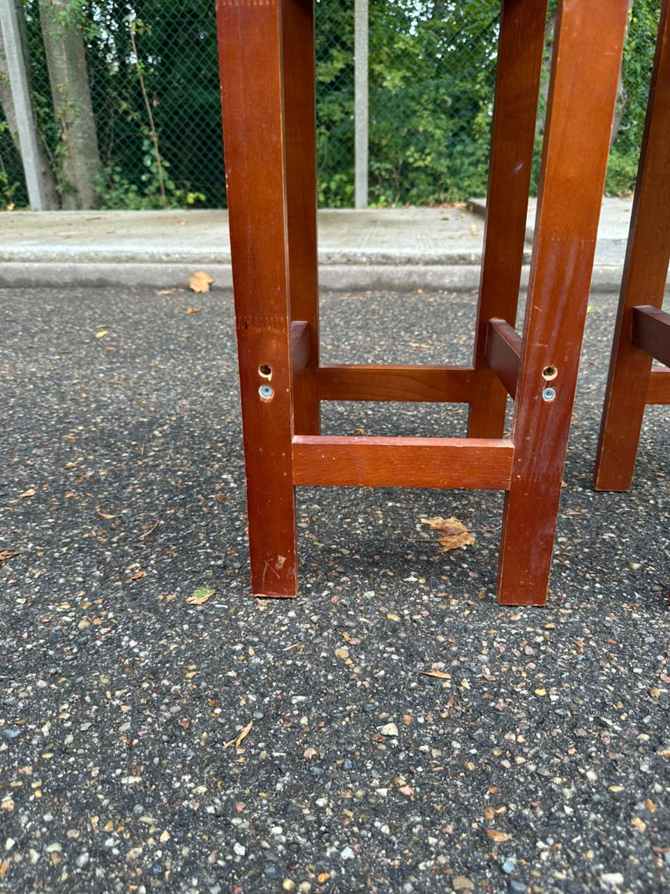 Miniature : Paire de tabourets de bar / îlot central en bois massif (H 59 cm)