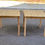 Miniature : Table à manger scandinave carrée en bois massif rénové 75cm