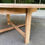 Miniature : Table à manger scandinave ronde extensible rénovée pieds croisés 162cm
