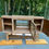 Miniature : Vitrine vaisselier vintage en bois massif art déco 1940