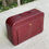 Miniature : Valise bagage cabine vintage cuir rouge bordeaux