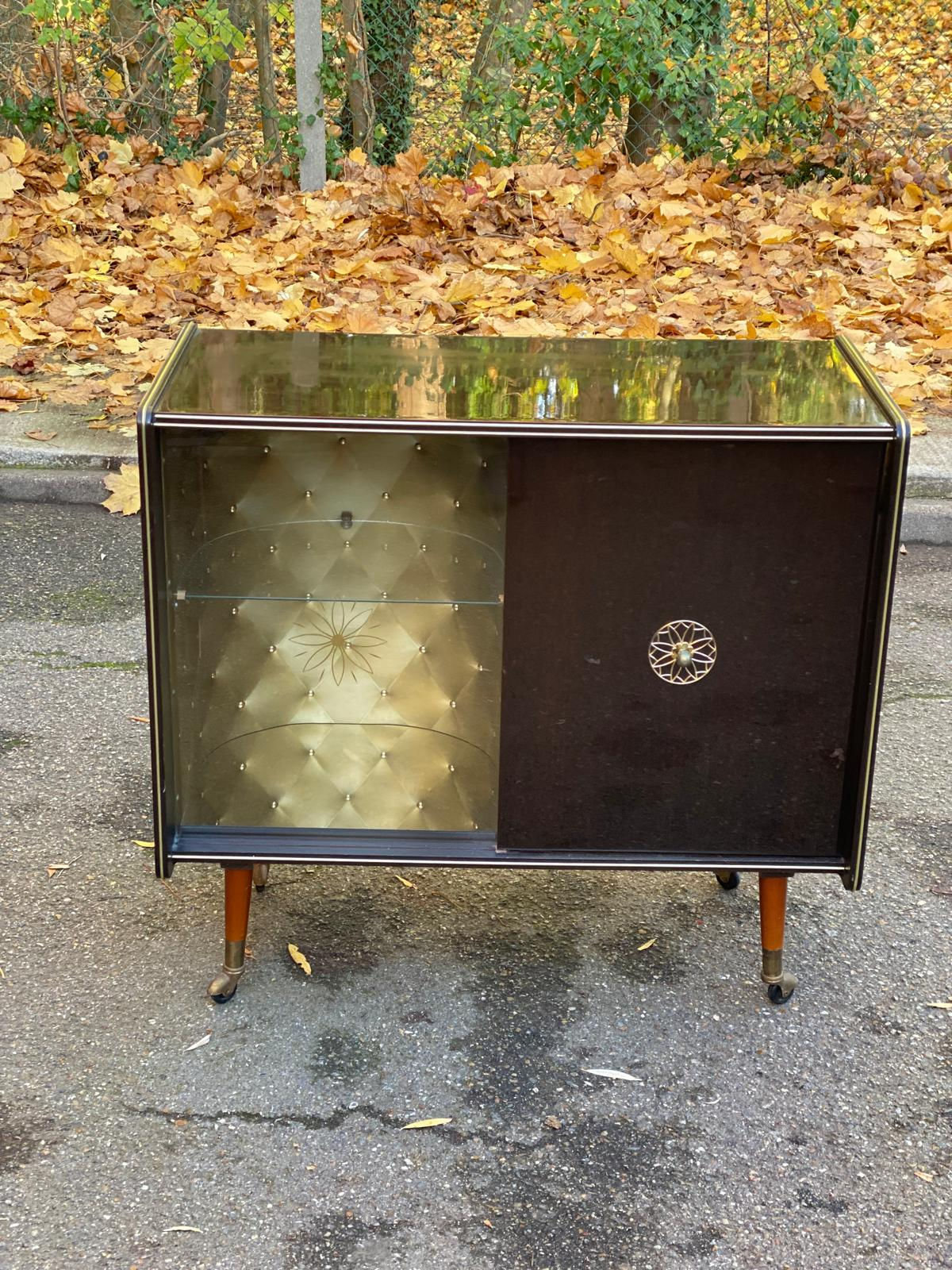 Meuble bar vintage Prinz lumineux années 60