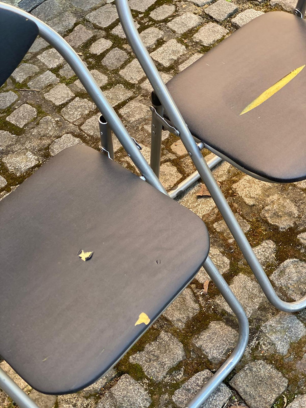 Miniature : 4 chaises pliables noires 2x2