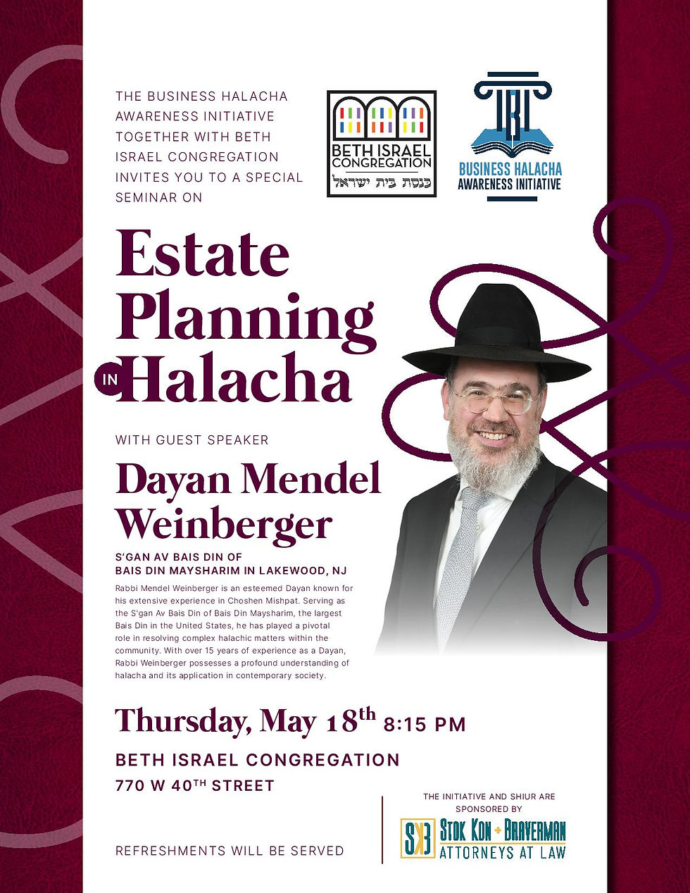 Estate planning in Halacha - Beth Israel