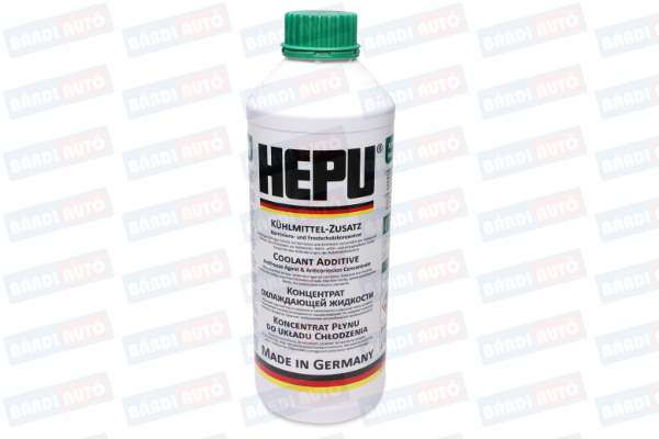 Flacon Hepu antigel G11 verde concentrat 1.5 L pentru protectie motor auto