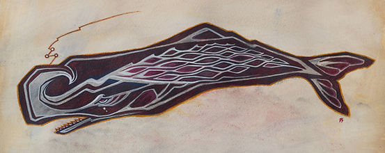 Sperm Whale, painting by Derek Schultz
