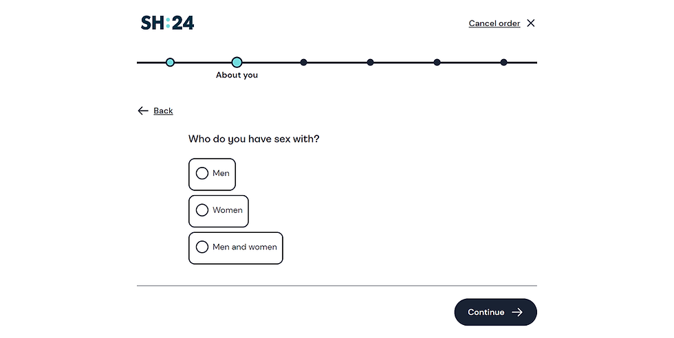 Form question "who do you have sex with?"