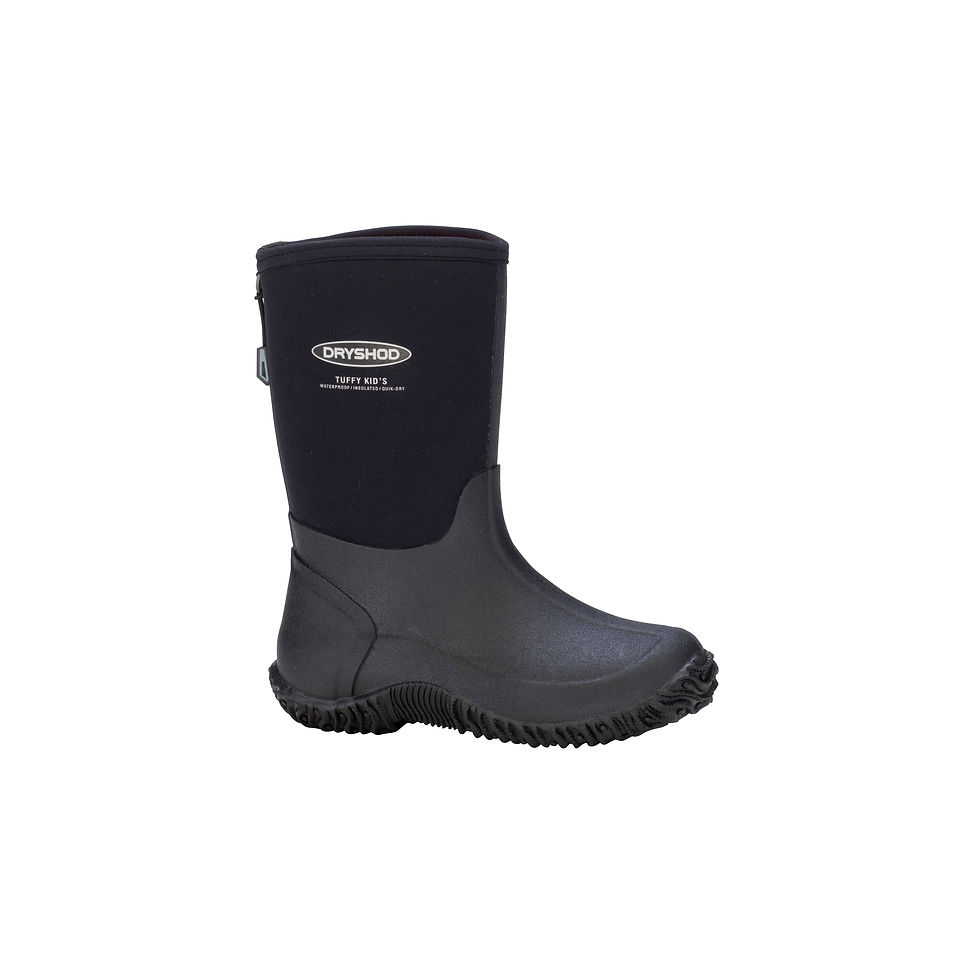 Thumbnail: Dryshod Tuffy Kid's Sport Boot - Black/Grey Mid/High