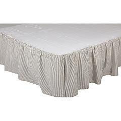 Thumbnail: Hatteras Seersucker Blue Ticking Stripe Bed Skirt