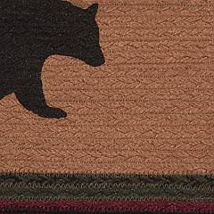 Thumbnail: Wyatt Stenciled Bear Jute Stair Tread Oval Latex 8.5x27