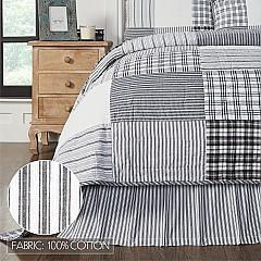 Thumbnail: Sawyer Mill Black Ticking Stripe Bed Skirt