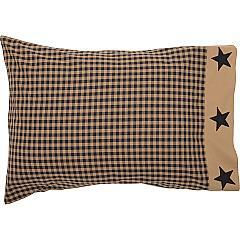 Thumbnail: Black Check Star Pillow Case Set of 2