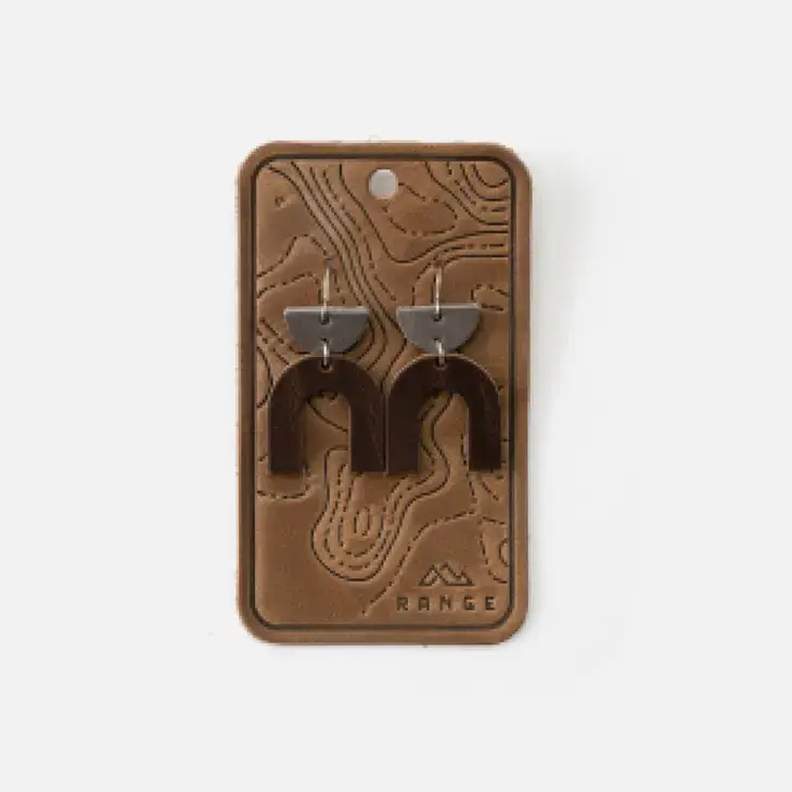 Thumbnail: Range Leather Arched Earrings