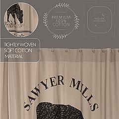 Thumbnail: Sawyer Mill Charcoal Cow Shower Curtain 72x72